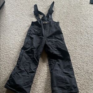 Kids Black Snow Bib Overalls